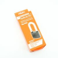Замок навесной Bohrer ПД-50Д (удлиненная дужка сталь 9 мм, 3 ключа) (корпус чугун, резин. накладки на дужке) (с подвес)