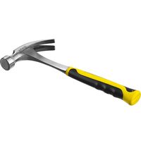 Молоток-гвоздодер STAYER "PROFESSIONAL" цельнометаллический, с двухкомп.ручкой, 450г, 2025-450