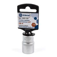 Головка торцевая КОБАЛЬТ 1/2", 19 мм, Cr-V (1 шт.) 643-125