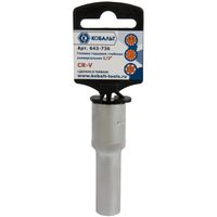 Головка торцевая глубокая унив. КОБАЛЬТ 1/2", 11 мм, SPLINE Cr-V (1 шт.) 643-736