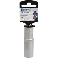 Головка торцевая глубокая унив. КОБАЛЬТ 1/2", 17 мм, SPLINE Cr-V (1 шт.) 643-798