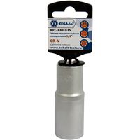 Головка торцевая глубокая унив. КОБАЛЬТ 1/2", 22 мм, SPLINE Cr-V (1 шт.) 643-835