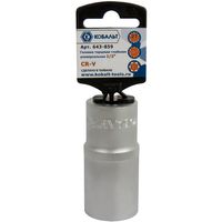 Головка торцевая глубокая унив. КОБАЛЬТ 1/2", 27 мм, SPLINE Cr-V (1 шт.) 643-859