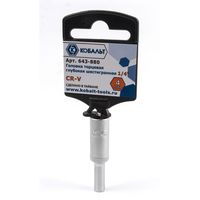 Головка торцевая глубокая КОБАЛЬТ 1/4", 4 мм, Cr-V (1 шт.) 643-880