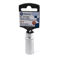 Головка торцевая глубокая КОБАЛЬТ 1/4", 14 мм, Cr-V (1 шт.) 643-989