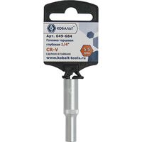 Головка торцевая глубокая КОБАЛЬТ 1/4", 5.5 мм, Cr-V (1 шт.) 649-684