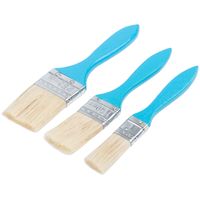 Кисти флейцевые, синяя ручка, набор 3 шт.( 1", 1,5", 2" ) FIT DIY 01501