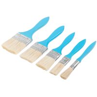Кисти флейцевые, синяя ручка, набор 5 шт. (1/2", 1", 1,5", 2",2,5") FIT DIY 01502