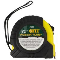 Рулетка прорезиненный корпус "Хард" 3 м x 16 мм FIT IT 17203