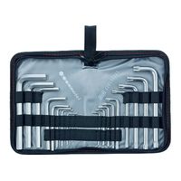 Набор ключей имбусовых HEX-TORX, 18 шт: HEX 1,5-10 мм, T10-T50, CrV, коротких, с сатиновым покрытием Matrix 12314