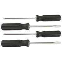 Набор отверток 4 шт, SL5 x 100,6 x 100, PH1 x 100, 2 x 100, углеродистая сталь, пластиковая рукоятка Sparta 13220