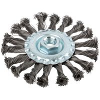 Корщетка-колесо, гайка М14, стальная витая проволока 115 мм FIT IT 39122