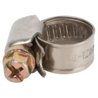 Хомут обжимной (нержавеющая сталь со сваркой) 8-12 мм FIT IT 64271