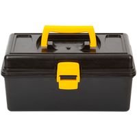 Ящик для инструмента пластиковый 13" (31,5 х 15 х 18 см) (черно-желтый) КУРС РОС 65494