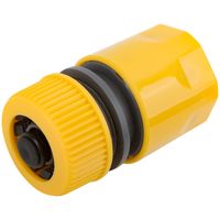 Соединитель пластиковый 1/2", автостоп КУРС 76404