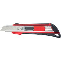 Нож, 18 мм, выдвижное лезвие Quick blade металлическая направляющая, двойная фиксация, эргономичная двухкомпонентная рукоятка Matrix 78936