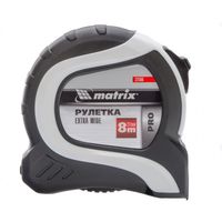 Рулетка Extra Wide, 8 м x 27 мм, двухкомпонентный корпус, Pro Matrix 32586