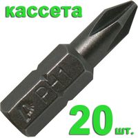 Бита отверточная ПРАКТИКА "Профи" PH-1 х 25мм, кассета (20шт), 036-612