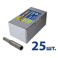 Удлинитель ПРАКТИКА магнитный держатель 60мм для бит 1/4", цельнотянутый, коробка (25шт), 036-780