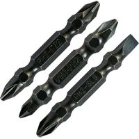 Набор бит ПРАКТИКА "Мастер" PH2/PZ2, PH2/PH1, PH2/SL0.8-5, 50мм, блистер (3шт), 776-362