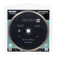 Диск алмазный отрезной 250*25.4 Hilberg Graphite Сплошной 1.6 мм,
