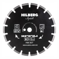 Диск алмазный отрезной 300*25,4 Hilberg Hard Materials Лазер асфальт