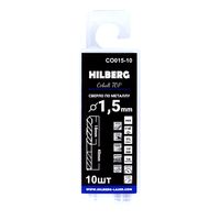 Сверло по металлу 1.5*40(18)мм (10шт) Hilberg Cobalt 5% TOP,