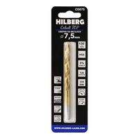 Сверло по металлу 7.5*109(69)мм Hilberg Cobalt 5% TOP,
