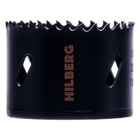 Коронка биметаллическая по металлу 60мм, крупный зуб, Hilberg Bi-Metal Cobalt 8% (М42),