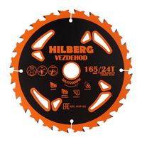 Диск пильный Hilberg Vezdehod 165*20*24Т*18 град. (reverse)