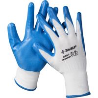 Перчатки ЗУБР "МАСТЕР" маслостойкие для точных работ, с нитриловым покрытием, р-р S (7), 11276-S