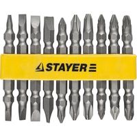 Набор STAYER Биты "MASTER" двухсторонние в пластиковом держателе, Cr-V, 10 предметов, 2605-H10_z01