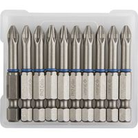 Биты ЗУБР "ЭКСПЕРТ" торсионные кованые, E 1/4", PH2, 50мм (10шт), 26011-2-50-10