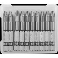 Биты KRAFTOOL "ЕХPERT" торсионные кованые, Cr-Mo сталь, E 1/4", PH2, 50мм, 10шт, 26121-2-50-10