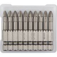 Биты KRAFTOOL "ЕХPERT" торсионные кованые, Cr-Mo сталь, E 1/4", PZ2, 50мм, 10шт, 26123-2-50-10