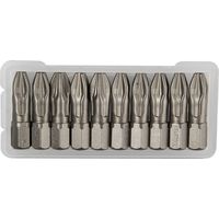 Биты KRAFTOOL "ЕХPERT" торсионные кованые, Cr-Mo, C1/4", PZ3, 25мм (10шт), 26123-3-25-10