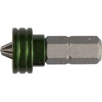 Биты KRAFTOOL "ЕХPERT", с магнитным держателем-ограничителем, C 1/4", PH2, 25 мм, 1 шт. в блистере, 26128-2-25-1