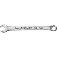 Ключ STAYER "MASTER" гаечный комбинированный, хром 6мм, 27085-06