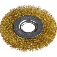 STAYER "PROFESSIONAL". Щетка дисковая для УШМ, витая латунир. проволока 0,3мм, 100ммх22мм, 35122-100