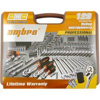 Специальный набор инструмента, торцевые головки 1/4", 3/8", 1/2"DR, 4-32 мм и SAE 5/32"--1-1/4", ударные торцевые головки 1/2"DR, 17-23 мм, 120 предметов