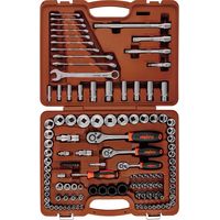 Специальный набор инструмента, торцевые головки 1/4", 3/8", 1/2"DR, 4-32 мм и SAE 5/32"--1-1/4", ударные торцевые головки 1/2"DR, 17-23 мм, 120 предметов