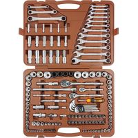 Специальный набор инструмента, торцевые головки 1/4", 3/8", 1/2"DR, 4-32 мм и SAE 5/32"--1-1/4", ударные торцевые головки 1/2"DR, 17-23 мм, 150 предметов
