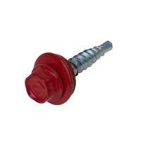 Саморез кровельный 4,8х29 RAL3005 красное вино (Блистер 12шт)