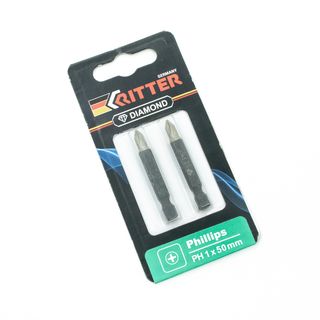Бита Ritter Diamond PH 1x50 мм магнитная (алмазное покрытие, сталь S2) (2 шт. в блистерной упаковке)