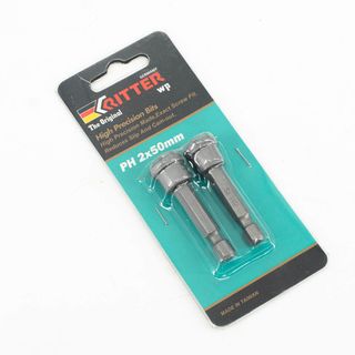 Бита Ritter WP PH 2x50 мм с ограничителем (сталь S2) (2 шт. в блистерной упаковке)