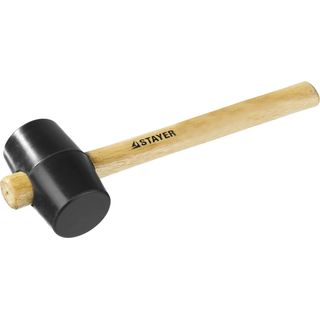 Киянка STAYER резиновая черная с деревянной ручкой, 1130г, 20505-100