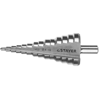 Ступенчатое сверло по металлу STAYER, 4-39мм, 29660-4-39-14