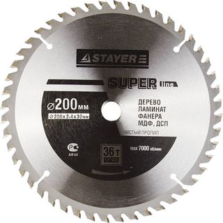 Диск пильный STAYER MASTER "OPTI-Line" по дереву, 200х30мм, 36Т, 3681-200-30-36