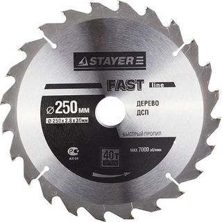 Диск пильный STAYER MASTER "OPTI-Line" по дереву, 250х30мм, 40Т, 3681-250-30-40