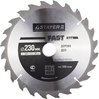 Диск пильный STAYER MASTER "SUPER-Line" по дереву, 230х30мм, 48Т, 3682-230-30-48